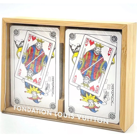 AUTHENTIC LOUIS VUITTON Playing Cards - 2 Sets of LV Cards & Box w Sliding Lid - Picture 2 of 9